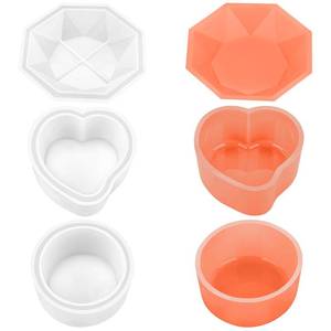 lot 4065 image: Gartful 3 Pieces Dish Resin Molds, Silicone Jewelry Tray Molds, Storage Container Epoxy Resin Casting Molds for Jewelry Ring Holders, Soap Dish, Candle Holder, 3 Styles(Round & Heart & Octagon)