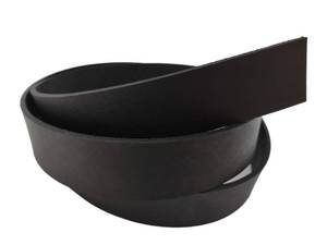 lot 4072 image: 9 oz Genuine Leather Strap Strip Band Natural Belt Blank. 51. (Black, 34 inch (20mm.))