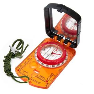 lot 4083 image: Compass, Sportneer Compass Hiking Survival Compass with Mirror Orienteering Compass Boy Scout Compass for Kids Gifts Hiking Camping Backpacking Map Navigation (Orange)
