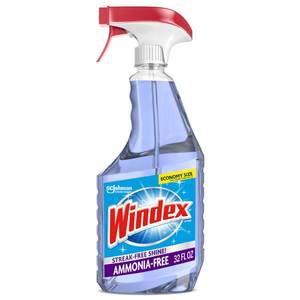 lot 4100 image: Windex Glass and Window Cleaner Spray Bottle, Ammonia Free, Packaging Designed to Prevent Leakage and Breaking, Crystal Rain Scent, 32 Fl Oz