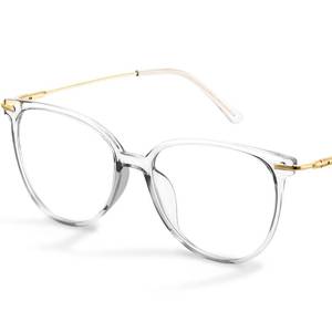 lot 4106 image: Gaoye Blue Light Blocking Glasses - Trending Round TR90 Frames, Metal Arms, UV400 Protection - Matching Soft Case