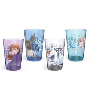 lot 4108 image: Zak Designs 14.5oz Disney Frozen 2 Nesting Tumbler Set Includes Durable Plastic Cups, Fun Drinkware is Perfect for Kids, 4pk (14.5oz, Anna & Elsa & Olaf)