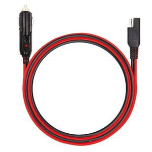lot 4122 image: MOTOPOWER MP68996A 5FT 12V Cigarette Lighter Plug to SAE Quick Release Adapter Extension Charging Cable with Fuse and LED Light