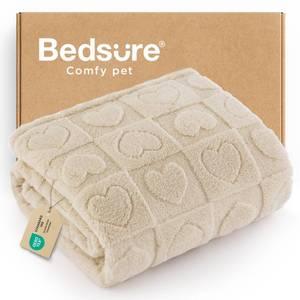lot 4450 image: Bedsure Dog Blankets for Small Dogs Washable - Fluffy Fuzzy Cat Puppy Blanket with Premium 300GSM Coral Fleece Soft for Pet Kitten Doggy, White, 25x35IN