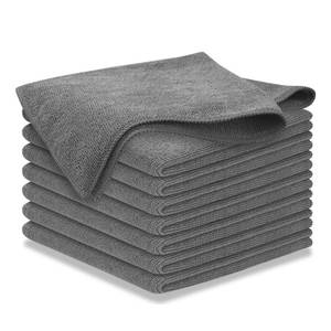 lot 4493 image: USANOOKS Microfiber Cleaning Cloth Grey - 8 Pcs (12.5x12.5) - High Performance - 1200 Washes, Ultra Absorbent Microfiber Towel Weave Grime & Liquid for Streak-Free Mirror Shine - Car Washing Cloth