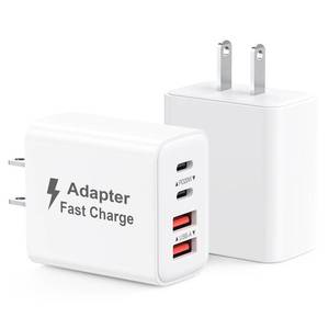 lot 4495 image: USB C Charger Block 40W, 2Pack 4-Port Type C Fast Charging Blocks PD USBC Plug Adapter  QC USB Wall Charger Cube Multiport Brick Compatible with iPhone 16 15 14 13 12 11 Pro Max XS, Samsung