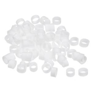 lot 4501 image: MECCANIXITY Silicone Rubber Bands Rings 100Pcs Non-slip 10mm Dia 0.7mm Thick 5mm Width for Wire Cord Cable Wrapping, Bundle