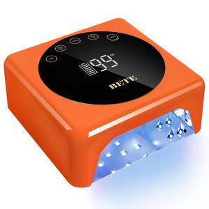 lot 5227 image: BETE Cordless LED Nail Lamp, 78W Rechargeable UV Nail Light, Intelligent Infrared Sensor and LCD Display Curing Nail Lamp, Portable Nail Dryer Gel Polish Light with 5 Timer Setting Orange