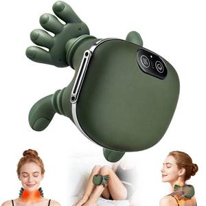 lot 5235 image: KAXLIDEN Shoulder and Neck Massager, Bionic Heated Massager, Neck Massager with Fingers, 4D Kneading Massage, Simulates a Real Palm Massage for Comfort, Relax Muscle Tension (Green)
