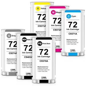 lot 5241 image: BINKSYLER 72 Ink Cartridge High Yield, 6-Pack, 130ML