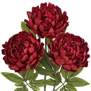 lot 5275 image: Briful 3PCS Red Peony Artificial Flower Stems 29.1in Long Stem Fake Peonies Silk Floral Arrangement Real Touch Peony Flower for Christmas Home Vase Party Wedding Bouquet Decor