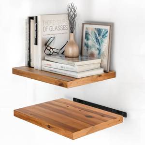lot 5276 image: BATODA 16�� x 12�� Acacia Deep Floating Shelves, Large Extra Wooden Floating Shelves for Wall - Floating Book Shelves, Floating Shelf for Bedroom, Bathroom - Wall Decor Living Room (Hardware Included)