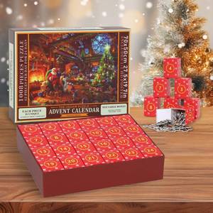 lot 5277 image: Advent Calendar 2025 Christmas Jigsaw Puzzles, Surprise Countdown Calendars for Adults and Kids, 24 Boxes 1008 Pieces Holiday Puzzle Gifts and Decorations with Puzzle Saver Sheets