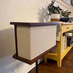 lot 6127 image: Flushbay Speaker Grill Cloth Linen Single Layer Speaker Fabric Protective Dustproof Mesh Cloth Stereo Fabric Replacement for Home Stage Speakers, Media Cabinet, KTV Box-Two Layers(100  146cm-Beige)