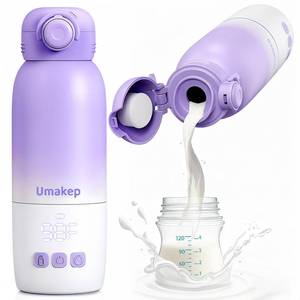 lot 6156 image: Portable Bottle Warmer for Travel - 12oz Portable Milk Warmer with Dual Heating Modes for Breast Milk & Water Fast Heating Smart Temperature Control for Outdoor Activities and Nighttime Feeding