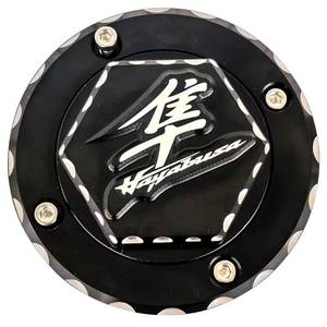 lot 6160 image: Billet Aluminum CNC Gas Fuel Tank Cap Cover Compatible with Suzuki Hayabusa GSXR1300 1999-2007