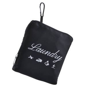lot 6177 image: JHX Travel Laundry Bag, Dirty Clothes Organizer��Upgraded��with Handles and Aluminum Carabiner, Collapsible Laundry Bag for Travel, Camp, Fitness, and Students��1Pcs Black�� 24L x 21W