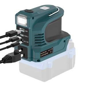 lot 6182 image: A220W Power Inverter for Kobalt 24V, DC 24V to AC 110-120V Portable Power Charger with 2 USB Ports, 1 Type-C, and 1 AC Outlet (No Battery)