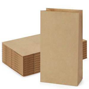 lot 6186 image: SHOPDAY 100 Pack Brown Kraft Paper Lunch Bags, 4lb Capacity, 5x2.95x9.45 Inches, Fold Top, Disposable, Brown