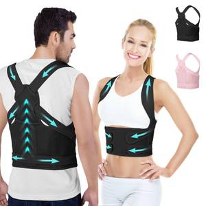lot 6190 image: Posture Corrector for Women and Men,4 In 1 Adjustable Full Back Brace,Posture Braces Can Relieve Upper and Lower Back Pain, Shoulder Braces for Hunchback,Scoliosis, Lumbar Spine, Spine(Medium Black)