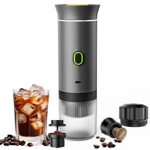 lot 6193 image: Lmozim Portable Coffee Maker, Espresso Machine for camping, Travel Coffee Maker with USB-C, 3-in-1 Small Espresso Machine with Ground Coffee & Capsules (NS��DG) for RV, Hiking, Office(Grey)