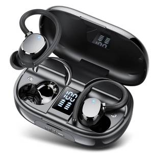 lot 6199 image: Ear Buds Wireless Bluetooth Earbuds Sport 2026 New Bluetooth 5.3 Headphones with LED Display 128H Playtime Powerful Bass Over Ear Earphones with Earhooks IP7 Waterproof for GymRunningWorkout