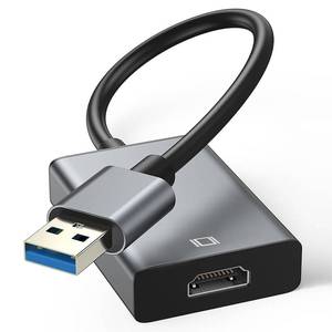 lot 6200 image: KLOMIER USB to HDMI Adapter - 3.02.0 Multi-Monitor Cable,Compatible with Windows 781011 and MacOS for Multiple Monitors