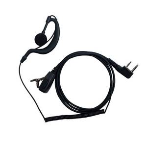 lot 6205 image: Klykon Earpiece with Mic,2 pin G Shape Earpiece Headset with Mic Ptt Compatible with Baofeng UV-5R BF-888S BF-F8HP BF-F9 UV-82 UV-82HP UV-82C Kenwood Walkie Talkies 2 Way Radio