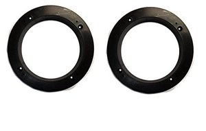 lot 6212 image: JSP Manufacturing 2 Pack Black Plastic 1 Depth Ring Adapter Spacer for 5.25- 6 Car Speaker