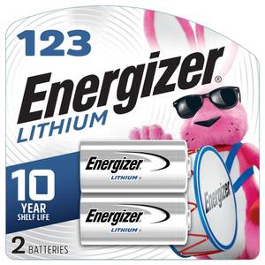 lot 6293 image: Energizer 123 Lithium Batteries (2 Pack), 3V Photo Batteries