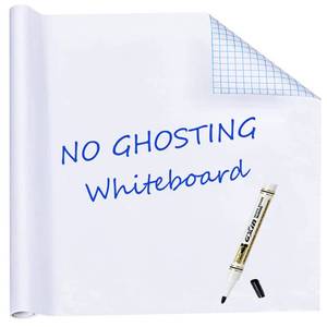 lot 6373 image: HAMIGAR Whiteboard Sticker for Wall 18 x 79 Dry Erase Board Wallpaper Peel and Stick, White Board Stick on Wall, Contact Paper Adhesive Poster Board Whiteboard with 1 Marker