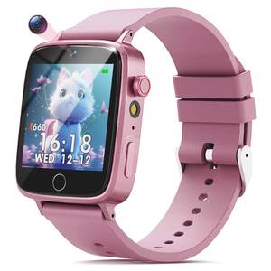lot 6381 image: NBKLS Kids Watch for Girls 4 5 6 7 8 9 10 Years Old Gifts, Smart Watch for Kids with 26 Puzzle Games, HD Touch Screen, Flashlight, Learn Cards, Audiobook, Toddler Toys Christmas Birthday Gifts