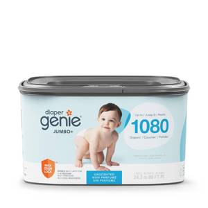 lot 6389 image: The Diaper Genie Jumbo Square Refill, with continuous film, can hold up to 1080 newborn-sized diapers per refill.