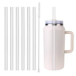 lot 6403 image: KEUYE 64oz Straw Compatible With Stanley, Extra Long Quencher, Cleaning Brush And Iceflow Flip Straw Tumbler 64 oz