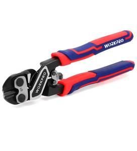 lot 6407 image: WORKPRO 8 Mini Bolt Cutter, Heavy Duty Wire Cutters with Ergonomic Handle and Security Lock, High Hardness and High Leverage Steel Bolt Cutters, Chrome Molybdenum Steel Blade