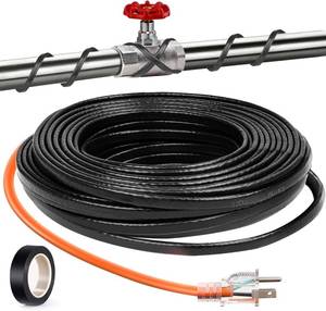 lot 11467 image: JDZKOMKE Pipe Heating Cable 6FT (3FT-200FT) for Metal & Plastic Water Pipes - Freeze Protection up to -40°F, 5WFT 120V Heat Tape to Keep Water Flowing