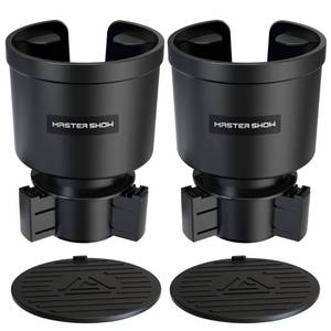 lot 11505 image: Upgraded Universal Car Cup Holder Expander for 3.4-4 Bottles - Adjustable Base Fits Most Vehicles, SUVs & Trucks - Heavy Duty Adapter for Oversized Tumblers & Mugs