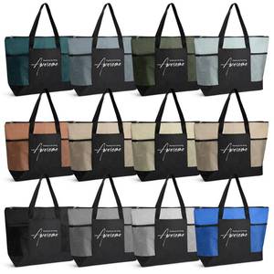 lot 11571 image: Paterr 12 Pcs Employee Appreciation Gifts Bulk Thank You Zipper Tote Bag with Mesh Pocket for Social Worker Nurse Teacher (Neutral)
