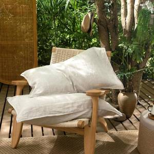 lot 12121 image: CHUFFED Linen Pillowcases �� Linen Blend Cotton Pillow Cases, Breathable Washed Flax Shams with Envelope Closure Standard Size 20x26 Inches,Linen