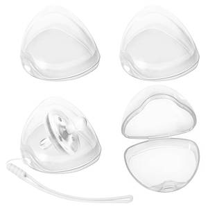 lot 12199 image: Nisxabebe Pacifier Case,4 Pack BPA Free Pacifier Holder Case with Lanyard for Diaper Bag,Pacifier Container Box for Baby Binky Nipple Travel,Essential Pacifier Accessories,Easy to Clean,Transparent (Missing 3 Lanyard)