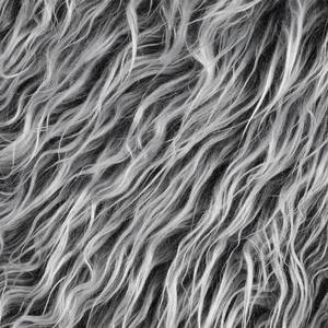 lot 12213 image: Tatuo 10 x 20 Inch Black Gray Faux Fur Fabric Christmas Fluffy Fuzzy Craft Fake Fur Cuts Shaggy Synthetic Plush Patch Sewing DIY Winter Halloween Costume Gnome Beard Miniature Dolls Rugs Mats Gift