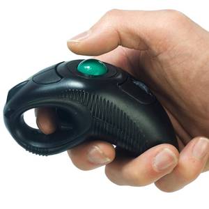 lot 12235 image: YUMQUA Finger Handheld Mouse, Trackball Mouse Wireless, 2.4GHz USB Wireless Fingertip with Roller Ball Hand Held Air Mice Track Ball Thumb Ring Mice for PC Laptop Mac Computer