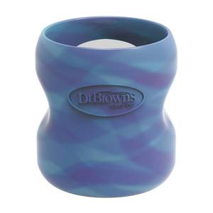 lot 12261 image: Dr. Browns Options Wide-Neck Glass Bottle Sleeve, 100% Silicone, Glow-in-the-Dark, BPA-Free, 5 oz, 1-Pack