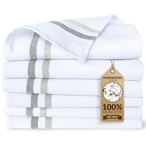 lot 12276 image: Harringdons 100% Cotton Kitchen Towels for Multipurpose Use - Lint-Resistant, Washable Cotton Dish Towels for Kitchen - Ultra Absorbent & Fast-Drying with Hanging Loops - Gray Shades, 28��x20��, 6 Pack