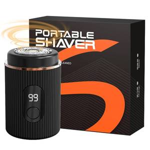 lot 12401 image: Mini Electric Shaver for Men-Type-C Fast Charging with High-Speed Motor,LED Digital Display,18 Precision Steel Blades, Trendy Dual Color Mini Design,Portable Electric Razor (Black)