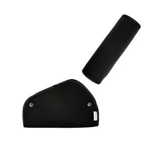 lot 12404 image: Mokiwala Kids Shoulder & Belly Protective Padding - Soft Breathable Hypoallergenic Straps Cushion Cover for Booster Seat, Strollers, and High Chairs, Black