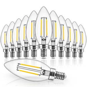 lot 19864 image: Hizashi E12 Candelabra Bulb 60 watt Equivalent, Dimmable Chandelier LED Light Bulbs Soft White 3000K, 90CRI 6W 550LM B10 LED Candle Bulb, Candelabra Base, UL Listed, 12 Pack