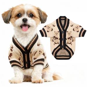 lot 20334 image: Dog Sweater Cute Dog Clothes for Small Dogs Bear Dogs Cardigan Sweater Soft Puppy Sweaters Cat Sweaters Ropa para Perros Boy Puppy Clothes Doggy Outfit Apparel Coat (Beige,XS)