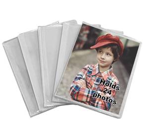 lot 20358 image: Iconikal 24-Photo Clear Cover Photo Albums, 4x6-Inch, 5-Pack to Store and Display Memories, Vacations, Events, Weddings