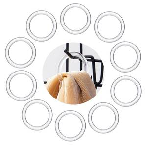 lot 20374 image: Kritkin 200 Pcs Plastic Scarf Rings for Crafts DIY 1-58 Clear Scarf Hanger O Napkin Rings Bulk Acrylic Curtain Hangers Accessories